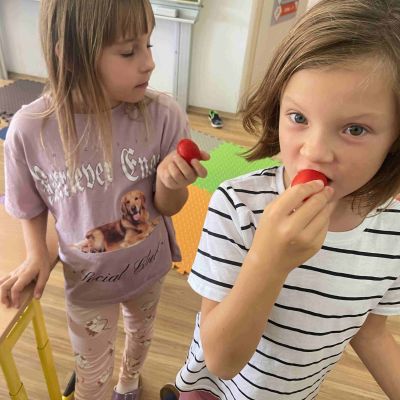 ochutnávka zeleniny ze školní zahrádky